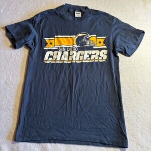 Vintage 80s San Diego Chargers NFL Football T Shirt Men's Medium M Trench Mfg Co